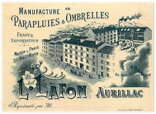 Manufacture de Parapluies et Ombrelles Lafon Aurillac France
