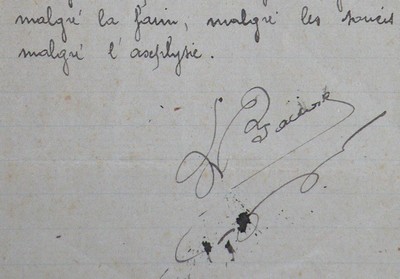 signature du manuscrit