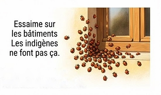 coccinelles invasives amas