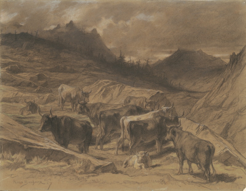 Troupeau en Auvergne 1867