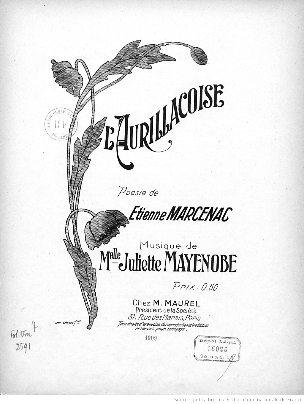 Aurillacoise Poesie de Etienne Marcenac